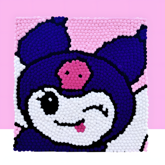 Pompom Ball Mosaic Art